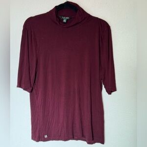 Burgundy Lauren by Ralph Lauren mock neck size XL